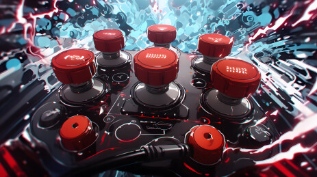 日漫卡通游戏机插画