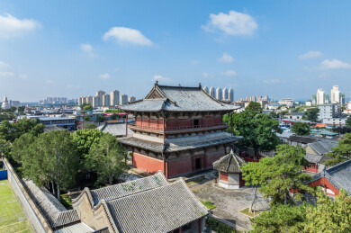 天津蓟州独乐寺景区航拍