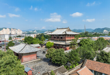 天津蓟州独乐寺景区航拍