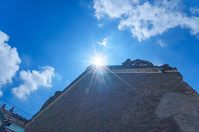 广西南宁新会书院传统中式建筑屋檐屋脊