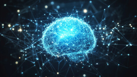 网络区块链虚拟币加密算法概念背景图