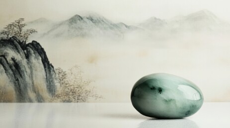 玉璧与山水画