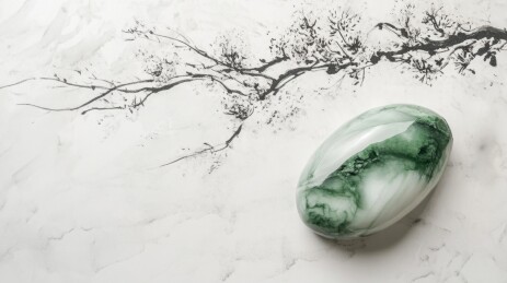 玉璧与山水画