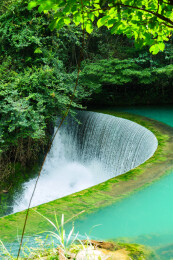 贵州荔波小七孔景区|卧龙潭瀑布