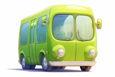 卡通3D汽车大巴车