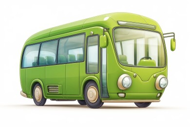 卡通3D汽车大巴车