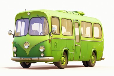 卡通3D汽车大巴车