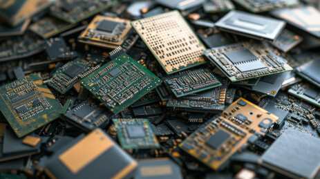 计算机CPU中央处理器概念背景图