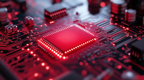 计算机CPU中央处理器概念背景图