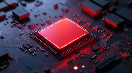 计算机CPU中央处理器概念背景图