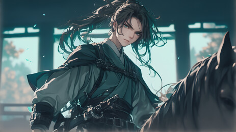 中国风国潮风少年将军插画