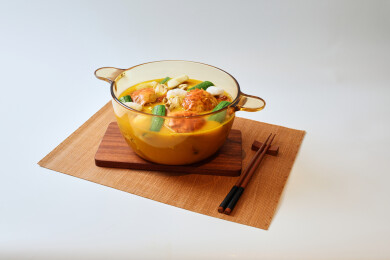 滋补养生的金汤丝瓜煮香蟹