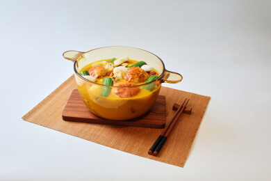 滋补养生的金汤丝瓜煮香蟹