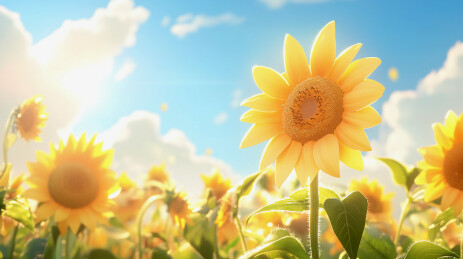 向日葵太阳花插画