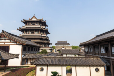 广东广州文化馆公共文化中心传统建筑风光