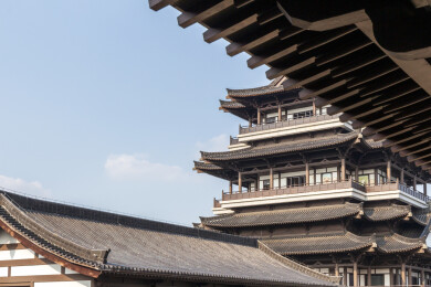 广东广州文化馆公共文化中心传统建筑风光