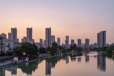 梁溪河清晨的宁静