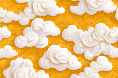 祥云元素背景图案中国风传统节日背景插图