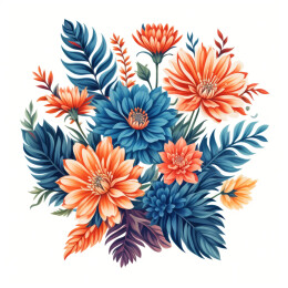 装饰图案花卉绿植花束鲜花插画