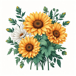 装饰图案花卉绿植花束鲜花插画