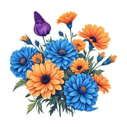 装饰图案花卉绿植花束鲜花插画