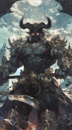 魔王统领夜空中的恶魔军团