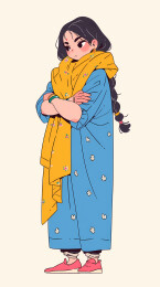 印度人矢量人物插画