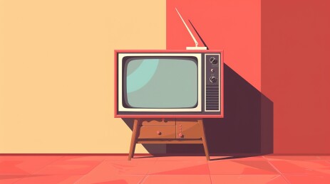 电视机插画