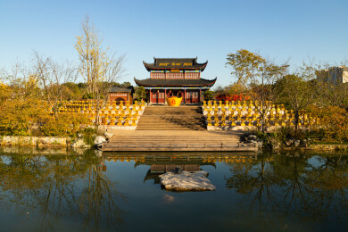 中国江西婺源财神庙建筑风光