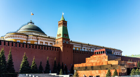 俄罗斯莫斯科红场克里姆林宫红墙塔楼列宁墓