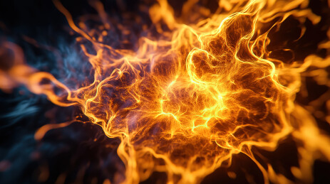 黑色背景下抽象图案的特写镜头