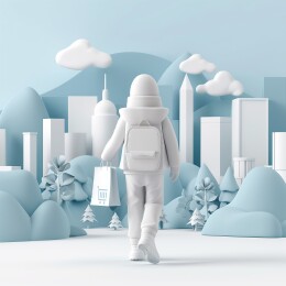 3D人物购物素材