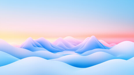 清晨的山峰美景