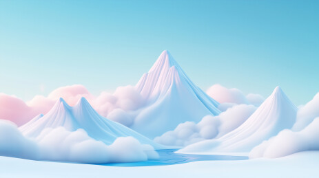 清晨的山峰美景