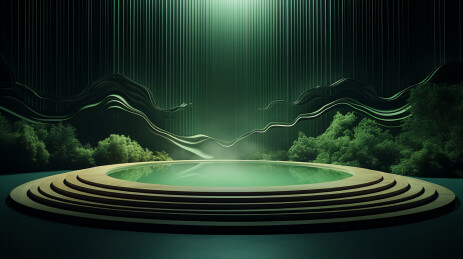 绿色森系电商三维场景