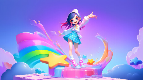 3D卡通多巴胺人物