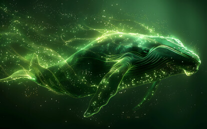 一条绿色的鲸鱼