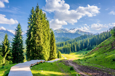 中国新疆伊犁库尔德宁齐梦德风光