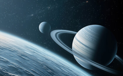 星空中的地球和星空