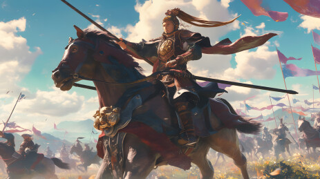 中国风国潮风将军插画