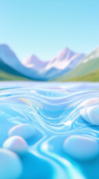 夏日清凉的山间小溪