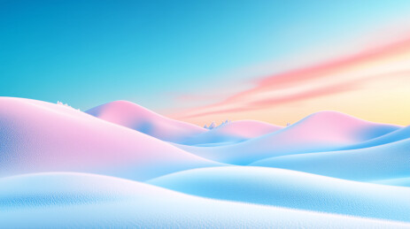 冬日田野被雪覆盖的风景