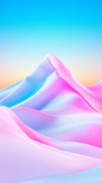 冬日雪白的山峰