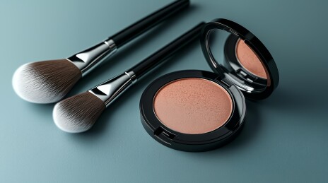 艺术化的化妆工具特写