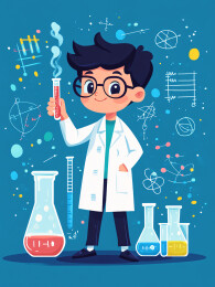 物理学科教学封面插画