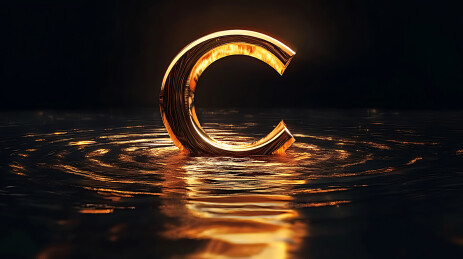 字母C黑金科技感时尚背景