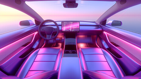 紫色智能座舱汽车建模