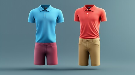 时尚的撞色休闲服装展示