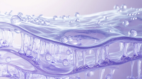 蓝紫色多层补水护肤皮肤渗透结构成分分子