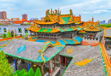 山西晋城介休市后土庙古建筑